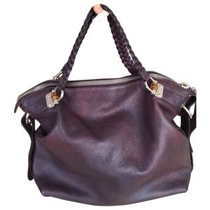 Authentic GUCCI Leather Large Bamboo Bar Tote